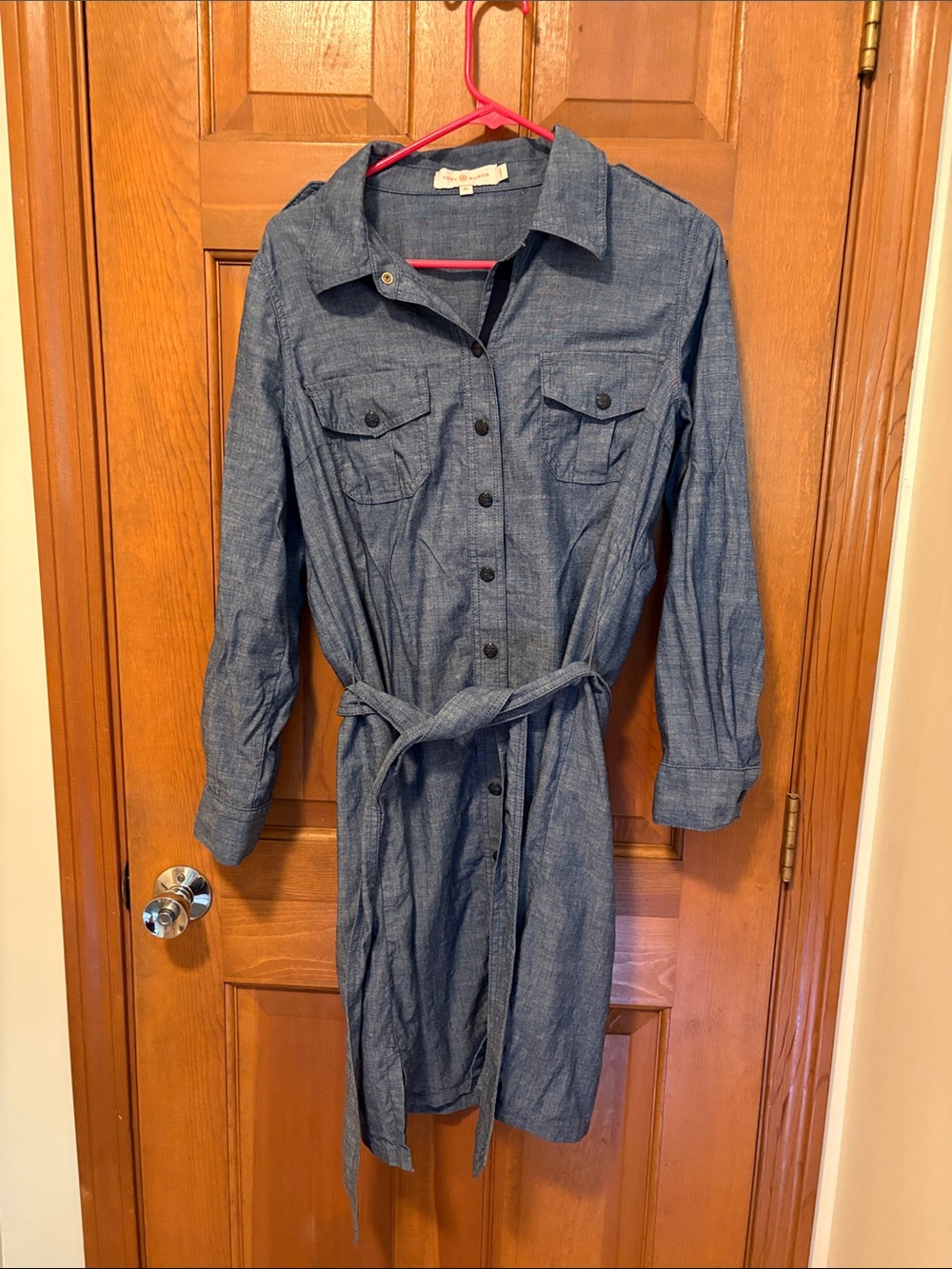 Tory Burch Chambray Shirt Dress in Blue